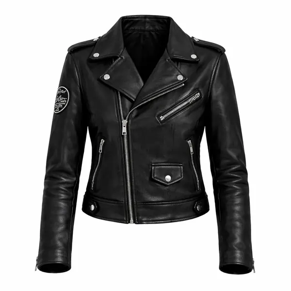 mens classic black biker leather jacket leather coats & jackets